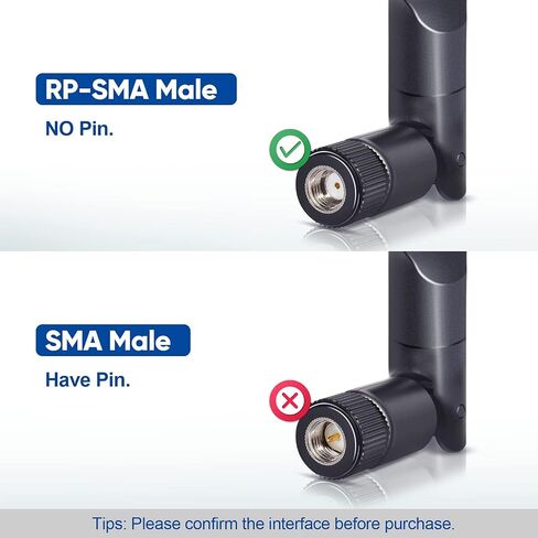 Bingfu Dual Band WiFi 2.4GHz 5GHz 5.8GHz 8dBi MIMO RP-SMA Male White Antenna (2-Pack) for WiFi Router Wireless Network Card USB Adapter Security IP Camera Video Surveillance Monitor in Saudi Arabia