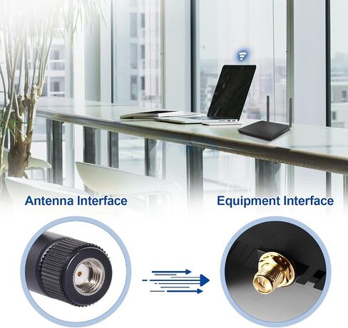 Bingfu Dual Band WiFi 2.4GHz 5GHz 5.8GHz 8dBi MIMO RP-SMA Male White Antenna (2-Pack) for WiFi Router Wireless Network Card USB Adapter Security IP Camera Video Surveillance Monitor in Saudi Arabia