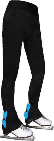 Ice Skating Pants Girls Fleece Women's Figure Skating Trousers Bows Breathable Ice Skating Leggings for Skaters in Saudi Arabia