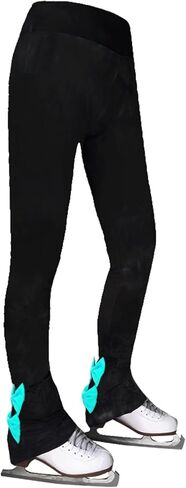 Ice Skating Pants Girls Fleece Women's Figure Skating Trousers Bows Breathable Ice Skating Leggings for Skaters in Saudi Arabia