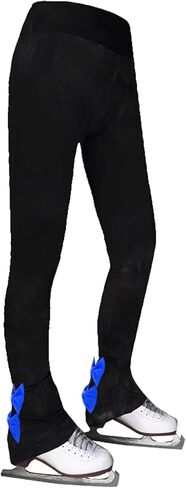 Ice Skating Pants Girls Fleece Women's Figure Skating Trousers Bows Breathable Ice Skating Leggings for Skaters in Saudi Arabia