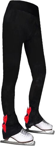 Ice Skating Pants Girls Fleece Women's Figure Skating Trousers Bows Breathable Ice Skating Leggings for Skaters in Saudi Arabia