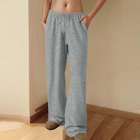 Women's Wide Leg Sweatpants Causal Drawstring High Waist Joggers Baggy Straight Pants Workout Lounge Yoga Trousers in Saudi Arabia