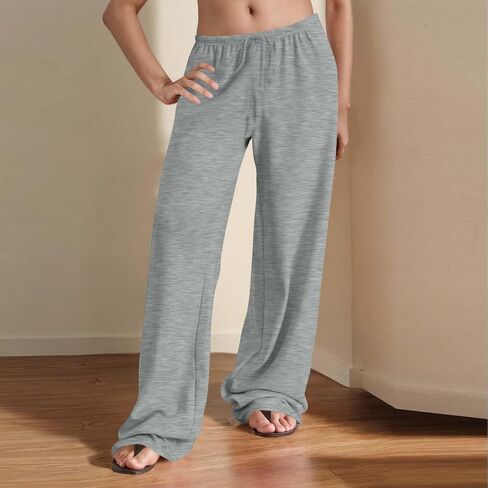 Women's Wide Leg Sweatpants Causal Drawstring High Waist Joggers Baggy Straight Pants Workout Lounge Yoga Trousers in Saudi Arabia