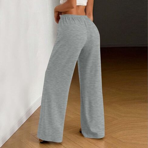 Women's Wide Leg Sweatpants Causal Drawstring High Waist Joggers Baggy Straight Pants Workout Lounge Yoga Trousers in Saudi Arabia