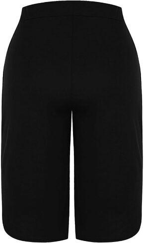 Women's Long Shorts with Pockets Knee Length Hiking Capris Lightweight Drawstring Waist Bermuda Short Pants in Saudi Arabia