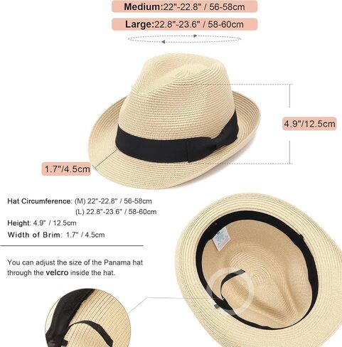 Dreshow Women Straw Sun Hat Short Brim Panama Travel Fedora Beach Cap Roll Up Summer Hat للنساء UPF 50+ in Saudi Arabia