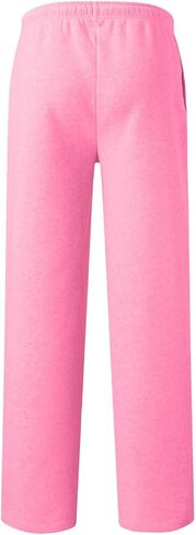 Boys' Open Bottom Sweatpants Baggy Elastic Waist Straight Leg Joggers Pants Kids Trendy Preppy Clothes with Pockets in Kuwait