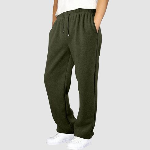 Boys' Baggy Sweatpants Straight Leg Open Bottom Casual Pants Elastic Waist Athletic Joggers Sweat Pants with Pockets in Saudi Arabia