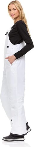 Arctic Quest Womens Ski Snow Bibs Pants Insulated Water Resistant Overalls Snowboarding Winter Waterproof Pants Women, White, Large in Kuwait