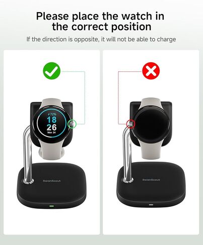 Watch Charger Stand for Google Pixel Watch 3/2 (ليس لـ Google Pixel Watch 1) ، Swanscout 505g2 ، شحن سريع لـ Pixel Watch 3/Pixel Watch 2 in Kuwait