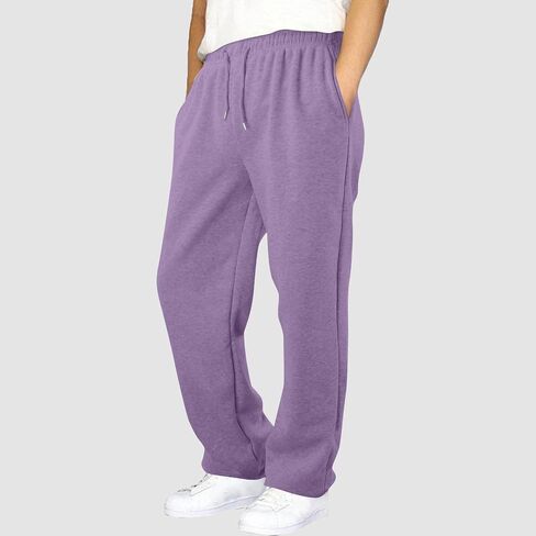 Boys' Open Bottom Sweatpants Baggy Elastic Waist Straight Leg Joggers Pants Kids Trendy Preppy Clothes with Pockets in Kuwait