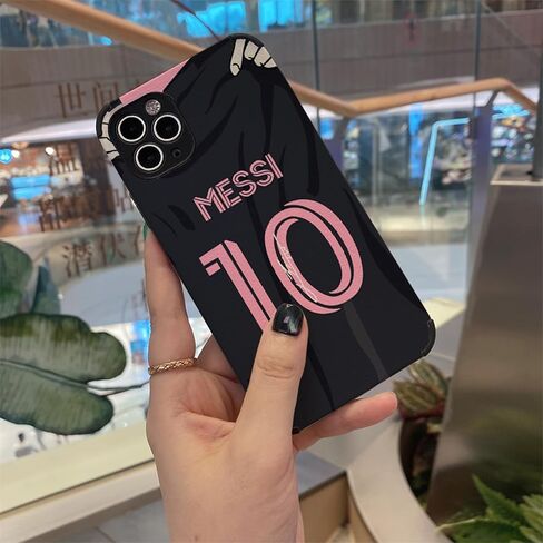 MESSl Jersey Phone Case Creative Soccer Case for iPhone 7/8 / SE2020 Thin Soft Imitation Leather Shockproof in Saudi Arabia