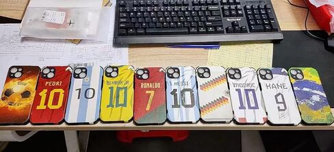 MESSl Jersey Phone Case Creative Soccer Case for iPhone 7/8 / SE2020 Thin Soft Imitation Leather Shockproof in Saudi Arabia