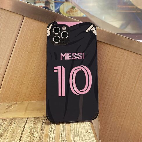 MESSl Jersey Phone Case Creative Soccer Case for iPhone 7/8 / SE2020 Thin Soft Imitation Leather Shockproof in Saudi Arabia