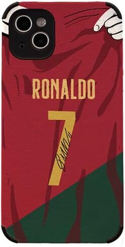 MESSl Jersey Phone Case Creative Soccer Case for iPhone 7/8 / SE2020 Thin Soft Imitation Leather Shockproof in Saudi Arabia