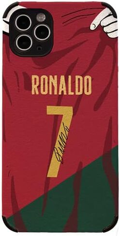 MESSl Jersey Phone Case Creative Soccer Case for iPhone 7/8 / SE2020 Thin Soft Imitation Leather Shockproof in Saudi Arabia