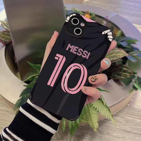MESSl Jersey Phone Case Creative Soccer Case for iPhone 7/8 / SE2020 Thin Soft Imitation Leather Shockproof in Saudi Arabia