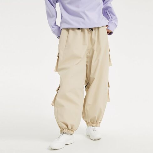 Mens Baggy Cargo Ski Pants Super Baggy Snowboard Snow Pant Women Insulated Loose Pant Sports Waterproof in Kuwait