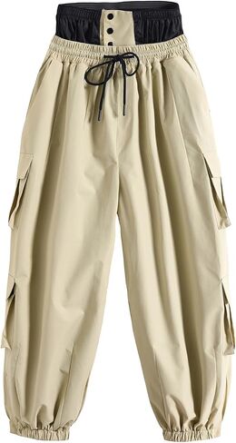 Mens Baggy Cargo Ski Pants Super Baggy Snowboard Snow Pant Women Insulated Loose Pant Sports Waterproof in Kuwait