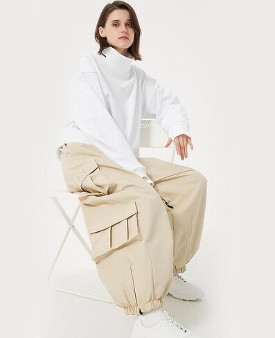 Mens Baggy Cargo Ski Pants Super Baggy Snowboard Snow Pant Women Insulated Loose Pant Sports Waterproof in Kuwait