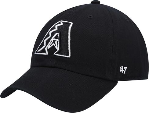 47 العلامة التجارية MLB الأسود الأبيض الشعار الأساسي تنظيف قبعة قبعة البيسبول القابلة للتعديل ، والبالغ واحد الحجم يناسب الجميع in Kuwait