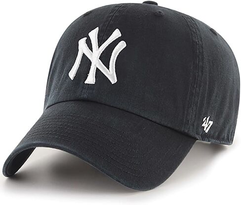 47 العلامة التجارية MLB الأسود الأبيض الشعار الأساسي تنظيف قبعة قبعة البيسبول القابلة للتعديل ، والبالغ واحد الحجم يناسب الجميع in Kuwait