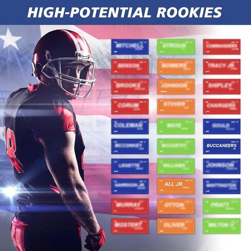 Fantasy Football Draft Board for The 2025-2026 Season Kit, 5 Feet x 3.3 Feet Board – Premium Color Edition in Saudi Arabia