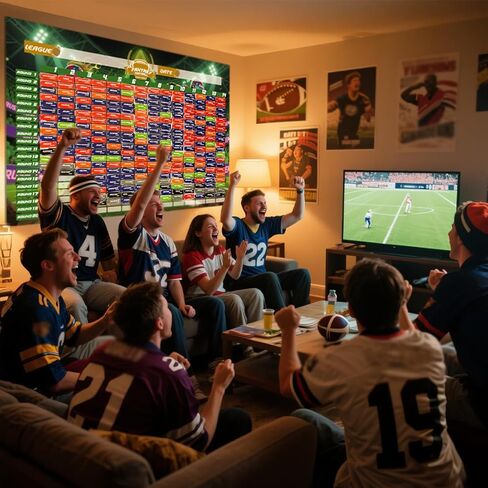 Fantasy Football Draft Board 2025-2026 Kit - 63inch x 43inch Extra Large Set 14 Teams 20 Rounds with 600+ Total Label Stickers - Premium Color Edition in Saudi Arabia