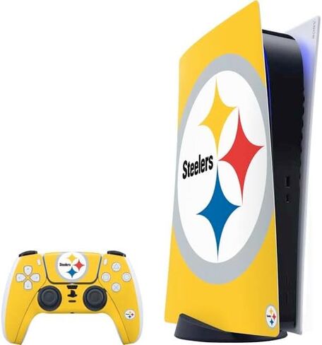 ألعاب Skinit Scenit Gaming متوفرة مع حزمة PS5 - تصميم NFL Pittsburgh Steelers المرخص رسميًا in Kuwait