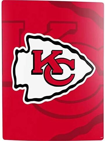 Skinit Decal Gaming Skin Compatible with PS5 Digital Edition Bundle - Officially Licensed NFL Kansas City Chiefs Double Vision Design in Kuwait