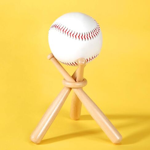 Honoson Baseball Stand Holders Balls Display Bat Wooden Stand Holder Display Centerpieces Tables for Baseball Sports Lover in Saudi Arabia