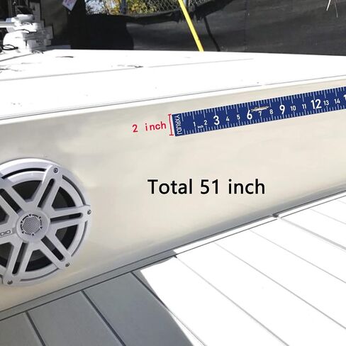 51 Inch Fishing Ruler for Boat Waterproof Fishing Measuring Tape Black Self Adhesive Reflective Boat Ruler Sticker Glow Tape in The Dark in Kuwait