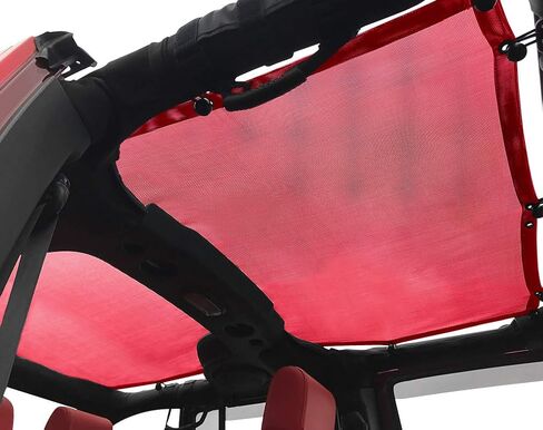 Shadeidea JK Sun Shade Top Top Top مع Jeep Wrangler Jku Top Sunshade Soft Mesh Roof (2007-2018) -ضوضاء الرياح UV ضمان -10 سنة -4 باب -4 باب -سليم -وخلفي وخلفي (2 أجهزة كمبيوتر) in Kuwait