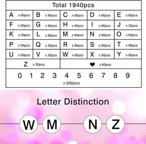 TOAOB 1940PCS Letter Beads 4x7mm Acrylic Round alphabet حبات للأساور الفضية حبات القلب مع سلسلة لصنع المجوهرات Make Friends in Kuwait