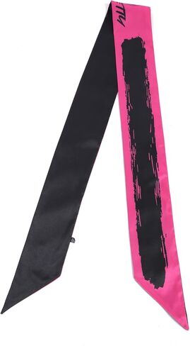2Pcs Satin Edge Laying Scarf Scarves for Women's Lace Front Wig Non Slip Wigs Grip Band for Yoga, Makeup,Facial, Sport .One side black, One side brand pattern.Length 60 inch, Width 3.75 inch in Saudi Arabia