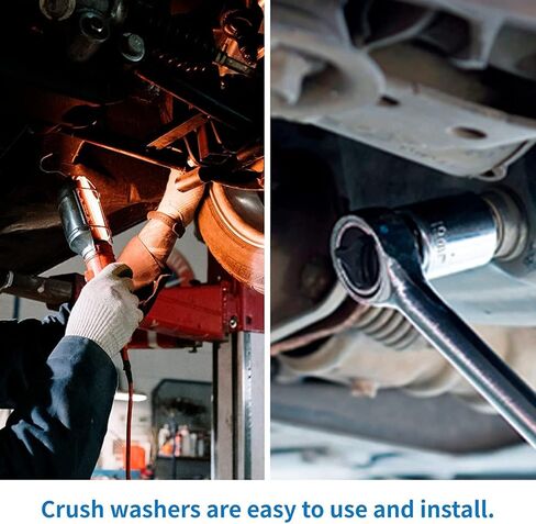 10 قطع حشيات صرف الزيت من الألومنيوم لغاسل التكسير لهوندا أكورد سيفيك CRV CR-V Acura Odyssey Pilot Fit Ridgeline عنصر، بديل للقطعة # 94109-14000، يستخدم لتغيير الزيت in Kuwait