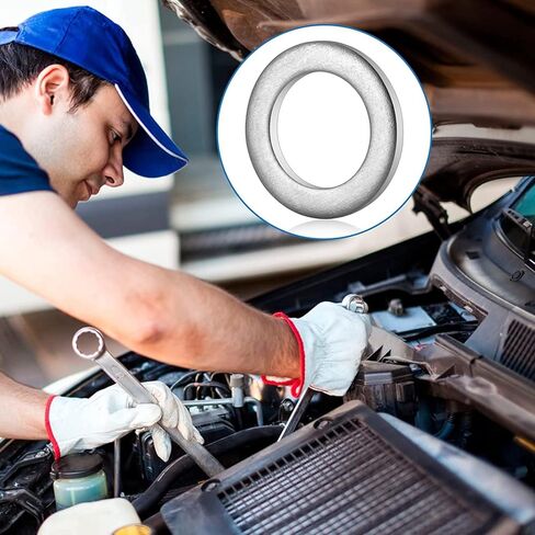 10 قطع حشيات صرف الزيت من الألومنيوم لغاسل التكسير لهوندا أكورد سيفيك CRV CR-V Acura Odyssey Pilot Fit Ridgeline عنصر، بديل للقطعة # 94109-14000، يستخدم لتغيير الزيت in Kuwait