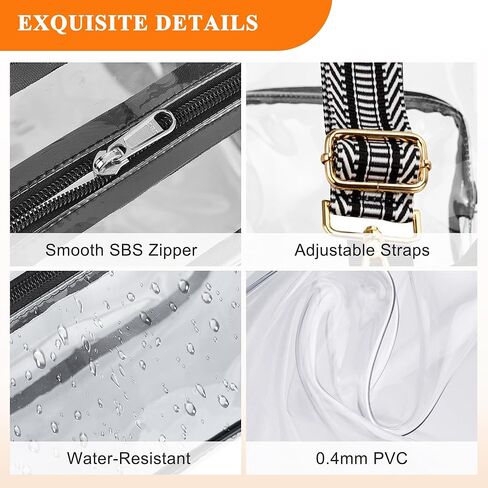 Layflat Clear Bag for Stadium Events 12x12x6 Small Clear Backpack Stadium معتمدة لحضور الأحداث الرياضية للحفلات الموسيقية. in Kuwait