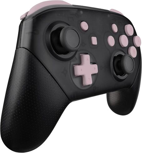 eXtremeRate Wood Grain Repair ABXY D-pad ZR ZL L R Keys for Nintendo Switch Pro Controller, DIY Replacement Full Set Buttons with Tools for Nintendo Switch Pro Controller - Controller NOT Included in Saudi Arabia