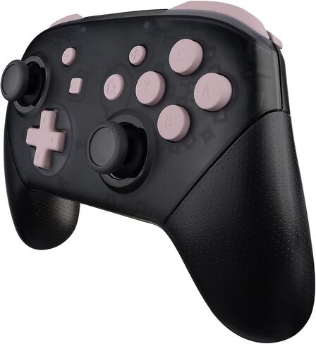 eXtremeRate Wood Grain Repair ABXY D-pad ZR ZL L R Keys for Nintendo Switch Pro Controller, DIY Replacement Full Set Buttons with Tools for Nintendo Switch Pro Controller - Controller NOT Included in Saudi Arabia