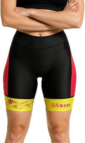 Wixen Women's 4D Padded Cycling Shorts with Pockets – High Waist, Moisture-Wicking Bike Underwear Shorts for Road Biking and Spinning – Fuchsia – XL in Saudi Arabia