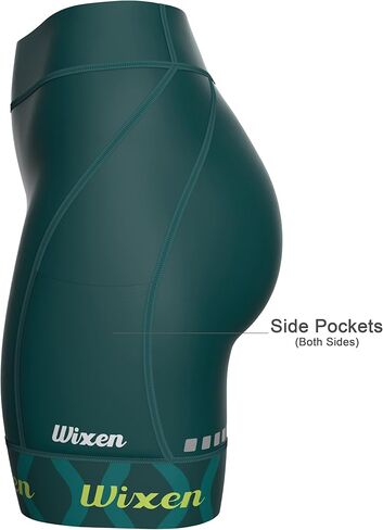 Wixen Women's 4D Padded Cycling Shorts with Pockets – High Waist, Moisture-Wicking Bike Underwear Shorts for Road Biking and Spinning – Fuchsia – XL in Saudi Arabia