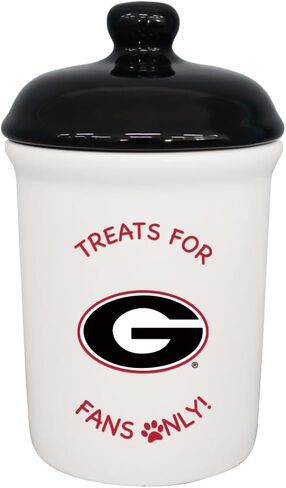 The Memory Company | Licensed NCAA Treats for Team Fans Only Ceramic Pet Treat Canister in Saudi Arabia