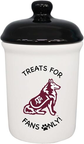 The Memory Company | Licensed NCAA Treats for Team Fans Only Ceramic Pet Treat Canister in Saudi Arabia