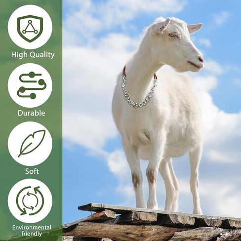 خاطئ 4 PCS GOAT SHOW TWALAR IRONALAL CARNAY سلسلة الرسن 14 '' '-24' 'long for sheep horse dog cow calf farm supplies supplies gift animal lovers (14' '، brown) in Saudi Arabia