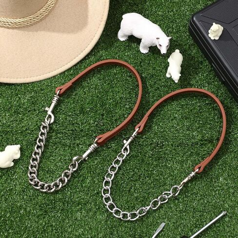 خاطئ 4 PCS GOAT SHOW TWALAR IRONALAL CARNAY سلسلة الرسن 14 '' '-24' 'long for sheep horse dog cow calf farm supplies supplies gift animal lovers (14' '، brown) in Saudi Arabia