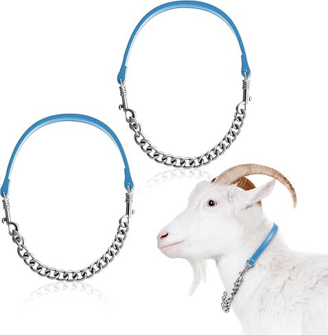 خاطئ 4 PCS GOAT SHOW TWALAR IRONALAL CARNAY سلسلة الرسن 14 '' '-24' 'long for sheep horse dog cow calf farm supplies supplies gift animal lovers (14' '، brown) in Saudi Arabia