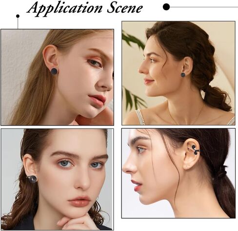 10pcs 5 ألوان أقراط الضغط لأقراط كيلويدات من الفولاذ المقاوم للصدأ مقاطع أقراط دوامة دوامة غير مقصورة على أقراط الأذن المعدنية الأذن القابلة للتعديل. in Kuwait