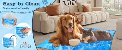 Summer Pet Cooling Ice Pad，Suitable for Cat and Dog Cooling Pads，A Must-Have Pet Mat for Beaches, Camping, and Travel (Off White, Small) in Saudi Arabia